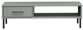 Mesa de centro c/ pernas de metal pinho maciço OSLO cinzento