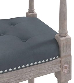Banco 110x40x70 cm veludo cinzento-escuro