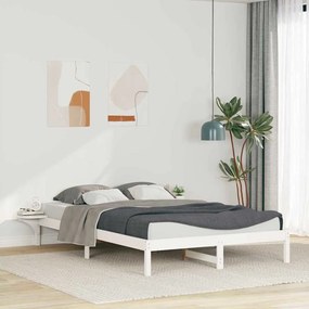 vidaXL Cama com Mesas Laterais Branco 160 x 210 cm