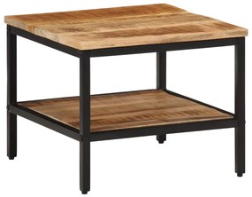 Mesa de centro 45x45x35 cm madeira de mangueira áspera maciça