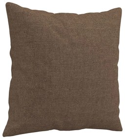 2 pcs conjunto de sofás com almofadas tecido castanho