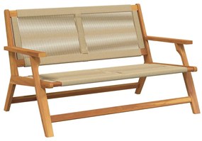 Cadeiras de Jardim com Mesa 5 pcs Bege Madeira Maciça de Acácia