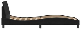 Estrutura de cama c/ cabeceira 90x200 cm veludo preto