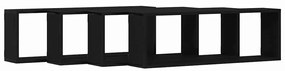 Prateleiras de Parede vidaXL 4 pcs Carvalho Preto 80x15x26 cm Madeira
