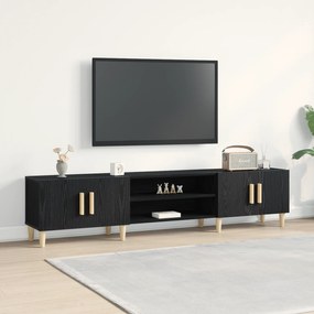 Cabinet de TV vidaXL Preto Carvalho 180x31,5x40 cm Madeira Derivada