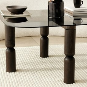 Mesa de Café Kei – Cor Antracite Fumado – 80cm x 40cm x 80cm
