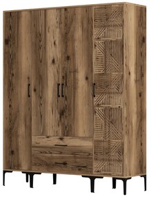 Roupeiro Kumsal STP – Nogueira – 160x47,5x201,4 cm