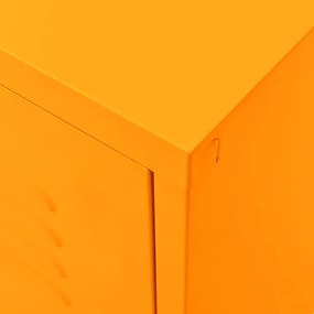 Móvel de TV aço 105x35x50 cm amarelo mostarda