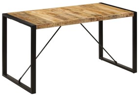 Mesa de jantar 140x70x75 cm madeira de mangueira maciça