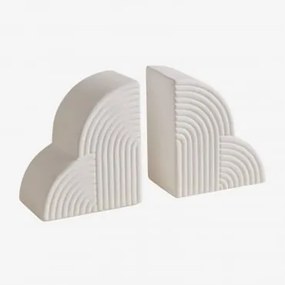 Suporte Para Livros Em Cimento Belzer Branco - Sklum