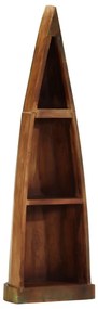 Armário em forma de barco 39x27x127cm madeira recuperada maciça