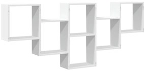 Prateleira de parede 159x18x66 cm derivados de madeira branco