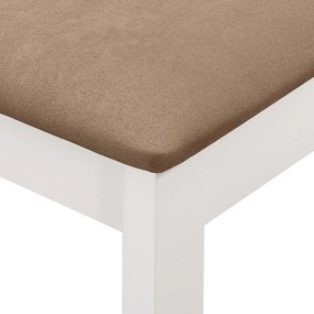 Cadeiras de jantar com almofadões 2 pcs madeira maciça branco