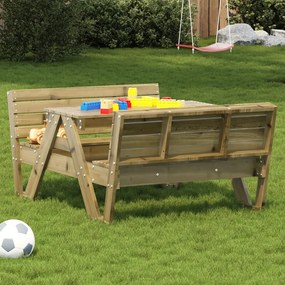 vidaXL Mesa de piquenique para crianças 88x122x58 cm pinho impregnado