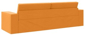 Sofá Cama de Chão 2-em-1 Amarelo Escuro 245x150x60.5 cm Tecido
