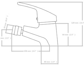 Torneiras de bidé 2 pcs cromado