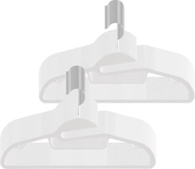 Conjunto de 50 unidades de plástico 41 x 22 cm (L x A) com abertura brancos