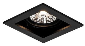 Foco embutido quadrado preto ajustável - Artemis 70 Moderno