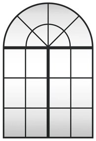 Espelho de parede arqueado 60x90 cm ferro preto