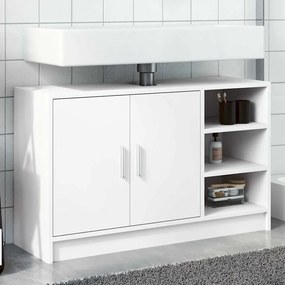 vidaXL Armário de lavatório 90x29x55 cm derivados de madeira branco