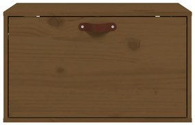 Armário de parede 60x30x35 cm pinho maciço castanho mel