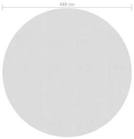 Película p/ piscina PE solar flutuante 488 cm cinzento