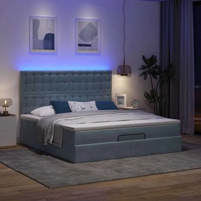 Estrutura cama otomana colchões 160x200 cm cinzento escuro