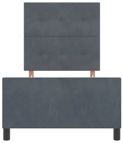 Estrutura de Cama vidaXL Cinza Escuro 80x200 cm Veludo