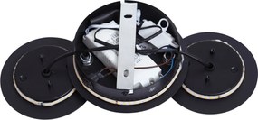 Candeeiro de parede moderno preto incl. LED regulável em 3 níveis 3 luzes - Sunrise