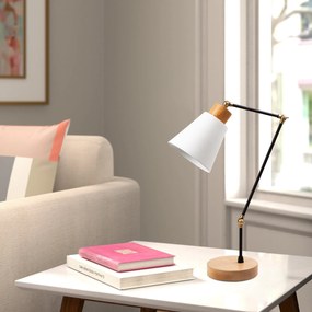 Candeeiro de Mesa Manavgat – Branco – Diâmetro 14 cm, Altura 52 cm