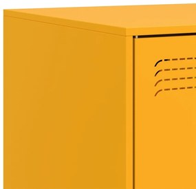 Móveis de TV 2 pcs 67x39x44 cm aço amarelo mostarda