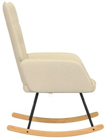 Cadeira de baloiço tecido cor creme