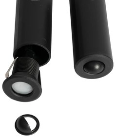 Conjunto de 5 focos de chão modernos pretos incluindo LED IP67 - Linsey