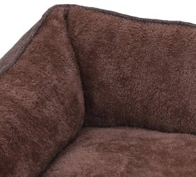 Cama lavável para cães 90 x 25 x 75 cm castanha