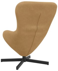 Poltrona de Ovo vidaXL Veludo Marrom
