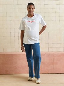 T-shirt de amamentação branco