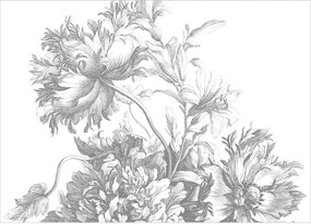 Papel de parede Engraved Flowers