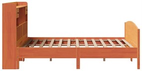 Cama com estante sem colchão 140x190 cm pinho maciço