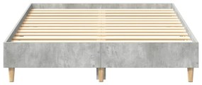 Estrutura de cama sem colchão 140x190 cm cinza cimento