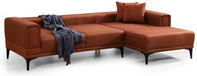 Sofá-Cama de Canto Horizon – Vermelho Telha – 250x140 cm