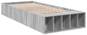 Estrutura cama 90x200 cm derivados de madeira cinzento sonoma