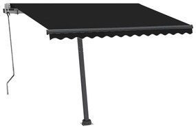 Toldo automático com LED e sensor de vento 300x250 cm antracite