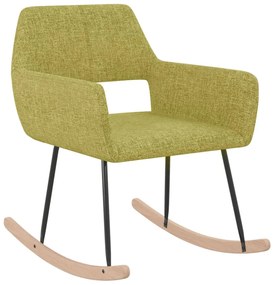 vidaXL Cadeira de baloiço tecido verde