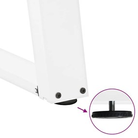 Pés de mesa de jantar em forma de U, 2 peças, branco, 90x (72-73) cm,