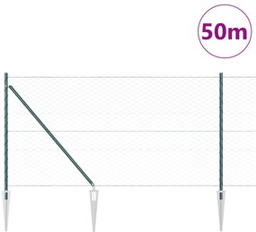 Cerca Hexagonal Verde 1x50 m Aço