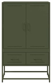Móvel alto 68x39x111,5 cm aço verde azeitona