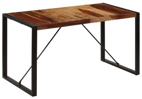 Mesa de jantar 140x70x75 cm madeira de sheesham maciça