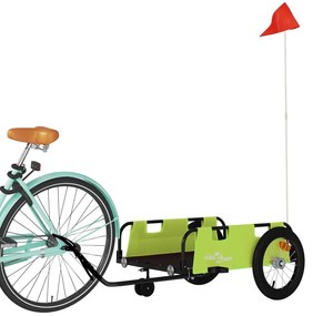Reboque de bicicleta tecido oxford/ferro verde
