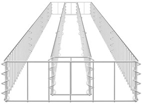 Canteiro elevado/cesto gabião 360x30x10 cm aço galvanizado