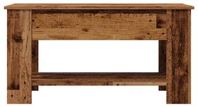 Mesa de centro madeira antiga 101x49x52 cm madeira trabalhada